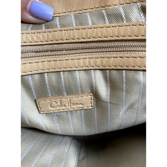 Cole Haan Beige Alexis Crossbody Tantivy Nylon Messenger Bag - Picture 7 of 8